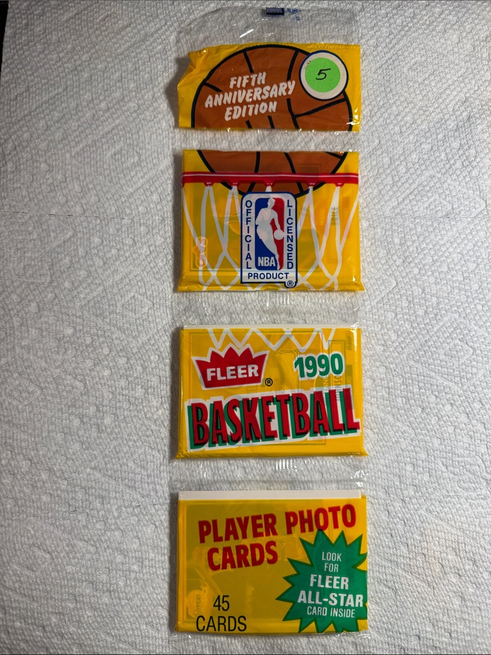 Fleer 1990 5th Anniversary Edition Basketball Cards. Looking for Michael Jordan.